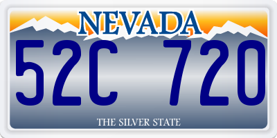 NV license plate 52C720