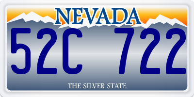 NV license plate 52C722