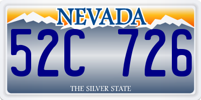 NV license plate 52C726