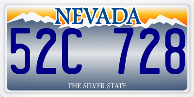 NV license plate 52C728