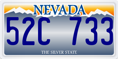 NV license plate 52C733