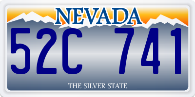 NV license plate 52C741