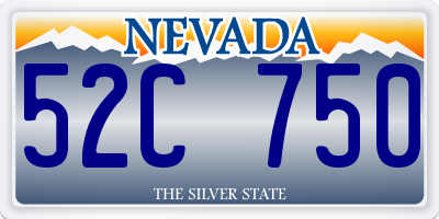 NV license plate 52C750