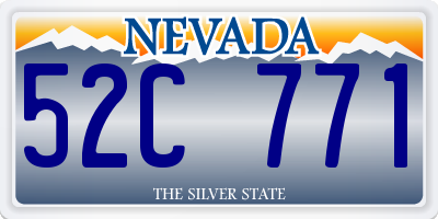 NV license plate 52C771