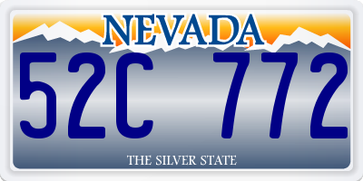 NV license plate 52C772