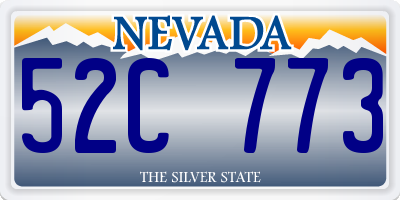 NV license plate 52C773