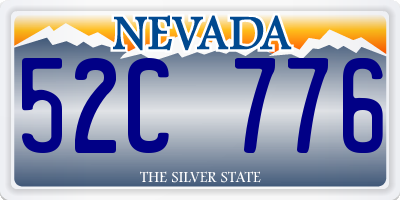 NV license plate 52C776