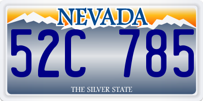 NV license plate 52C785