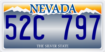 NV license plate 52C797
