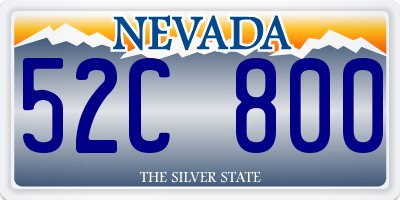 NV license plate 52C800