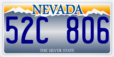 NV license plate 52C806