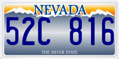 NV license plate 52C816