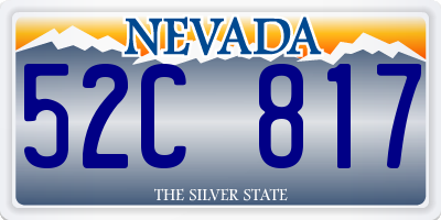 NV license plate 52C817