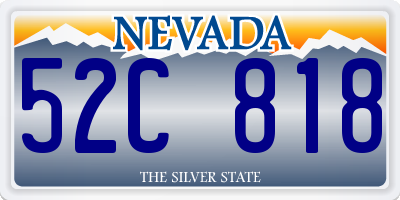 NV license plate 52C818