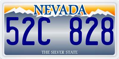 NV license plate 52C828