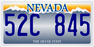 NV license plate 52C845