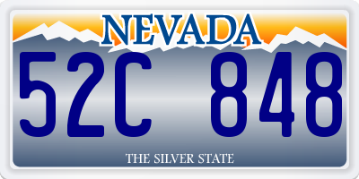 NV license plate 52C848
