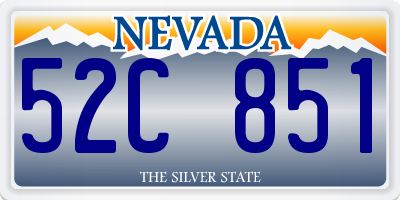 NV license plate 52C851
