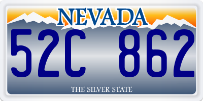 NV license plate 52C862