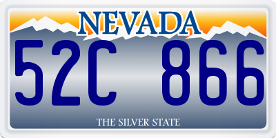 NV license plate 52C866