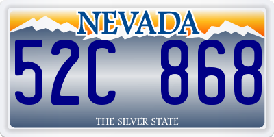 NV license plate 52C868