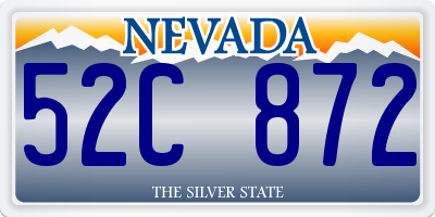 NV license plate 52C872