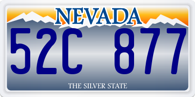 NV license plate 52C877