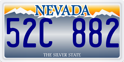 NV license plate 52C882