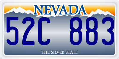 NV license plate 52C883