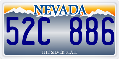 NV license plate 52C886