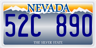 NV license plate 52C890