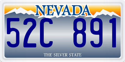 NV license plate 52C891