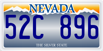 NV license plate 52C896