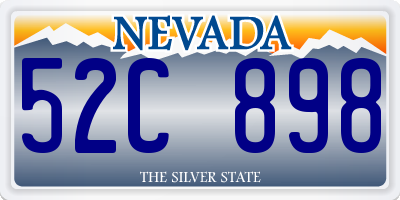 NV license plate 52C898