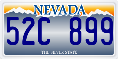 NV license plate 52C899