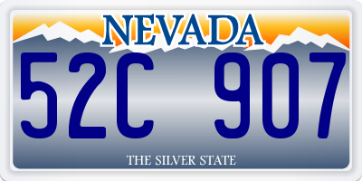 NV license plate 52C907