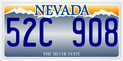 NV license plate 52C908