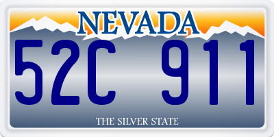 NV license plate 52C911