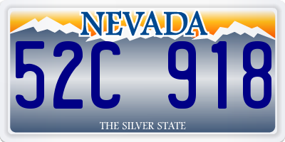 NV license plate 52C918