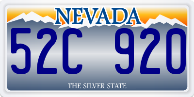 NV license plate 52C920