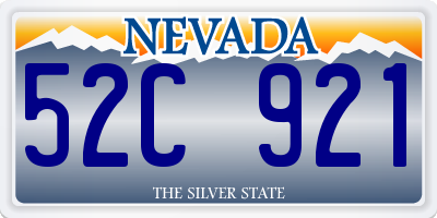NV license plate 52C921