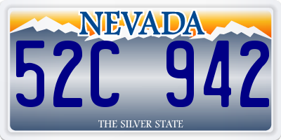 NV license plate 52C942