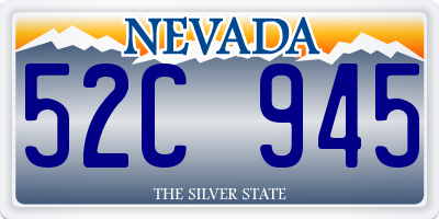 NV license plate 52C945