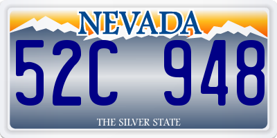 NV license plate 52C948