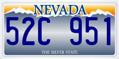 NV license plate 52C951