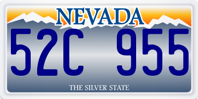 NV license plate 52C955
