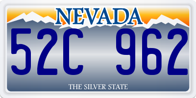 NV license plate 52C962