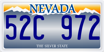 NV license plate 52C972