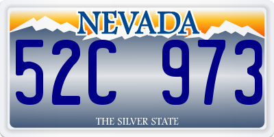 NV license plate 52C973