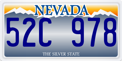 NV license plate 52C978
